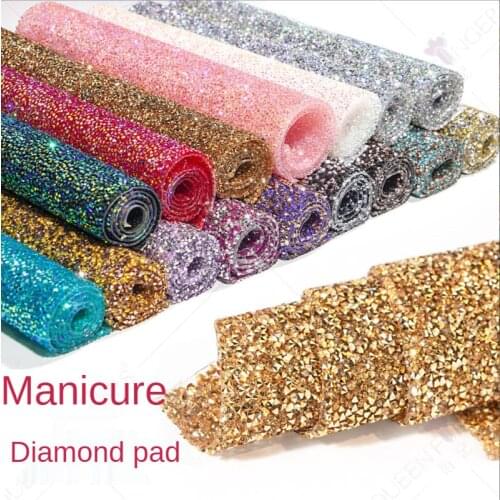 7 Types of Glitter Nail Art Manicure Pads Can Be Washed for Manicure, Hand Tablecloth Pillow Cushion Nail Art Professional Tools