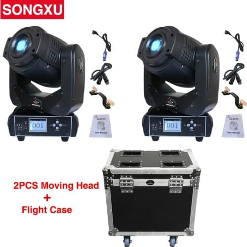 90W Gobo LED Lyre Moving Head Light 3 Face Prism 6/16 Channel with Flight Case 2in for Disco DJ Stage Party Light/SX-MH90