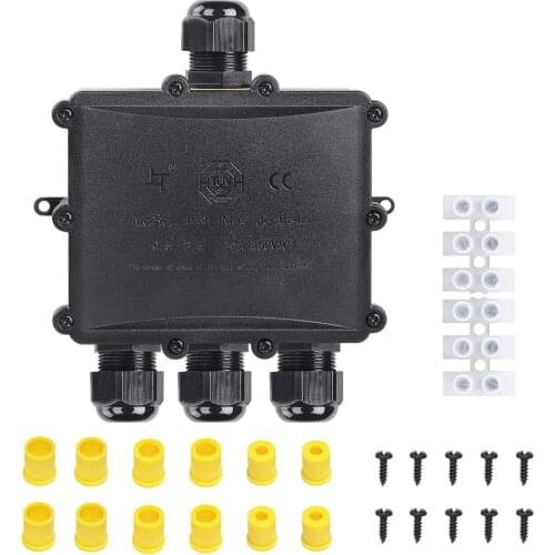 1 in 3 out IP68 waterproof junction box M686-S outdoor waterproof cable connector electrical for 4-14mm cable
