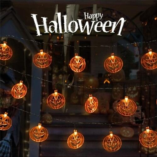 10/30/50leds Halloween Light String Xmas Pumpkin Fairy Lights for Christmas Wedding New Year Holiday Indoor Outdoor Decorative