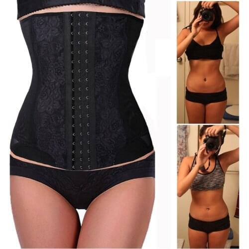 XS-2XL Slimming Body Waist Tummy Trimmer 7 Steel Bone Womens Breathable Waist Trainer Cincher Belt Control Shapewear Girdle
