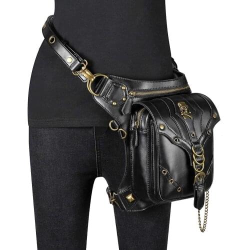 Vintage Steampunk Bag Steam Punk Retro Rock Gothic Retro Bag Goth Shoulder Waist Bags Packs Victorian Style Women Men Leg Bag Q1