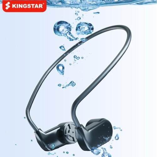 KINGSTAR Waterproof MP3 Player Swimming Bone Conduction Headphone Bluetooth 5 HiFi Music16G Memory Diving Running Outdoor Sports