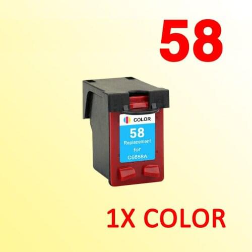 1X Ink cartridge compatible for hp58 C6658A for 58 Deskjet 450ci 450cbi 450Wbt 5150 5150w 5550 5650 5650w 5850 printer
