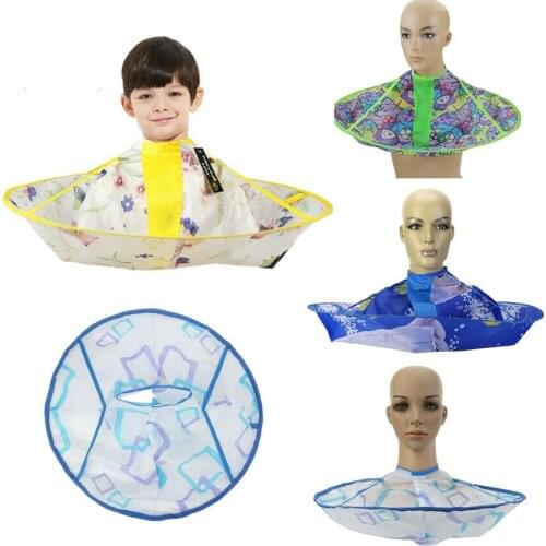 1pc Kids Hair Warp Diy Hair Cutting Cloak Umbrella Cape Salon Barber Home Hairdressing Cape Cover Cloth Hairdresser Gown Apron
