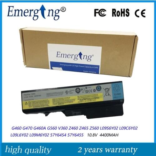 10.8V 4400MAH Korea Cell New Laptop Battery for lenovo G460 G470 G460A G560 V360 Z460 Z465 Z560 L09S6Y02 L09C6Y02 L09L6Y02 L09M