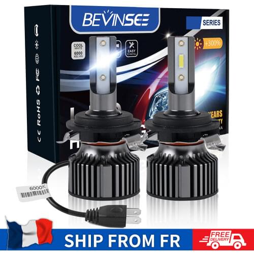 Bevinsee H7 LED Bulbs 60W 10000LM CSP Headlamp for Cars LED Lamp H7 12V for AUDI A3 A4L A6L