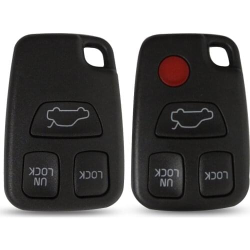 Bilchave 5pcs 3/4 Buttons Remote Key Shell Fob For Volvo S70 V70 C70 S40 V40 XC90 XC70 New Replacement Uncut Blade Car Key Case