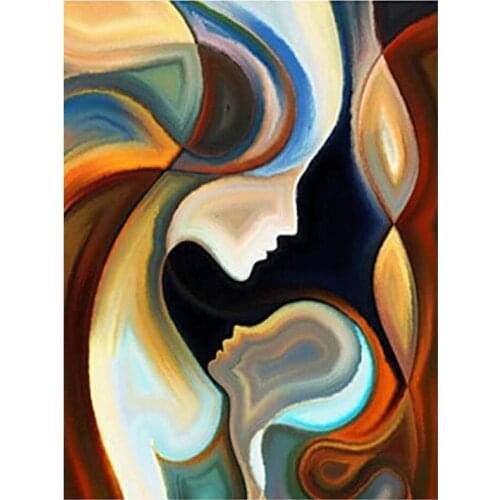 5D DIY Full Round Diamond Painting Family Love, Motherly Love European Abstract Art Cross Stitch 3D Embroidery Home Decor Y1581