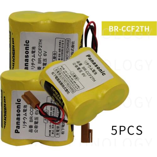 5X Brand New BR-CCF2TH Battery with w/2P plug 6V 5000mah PLC FANUC Lithium Batteries bateria free drop shipping