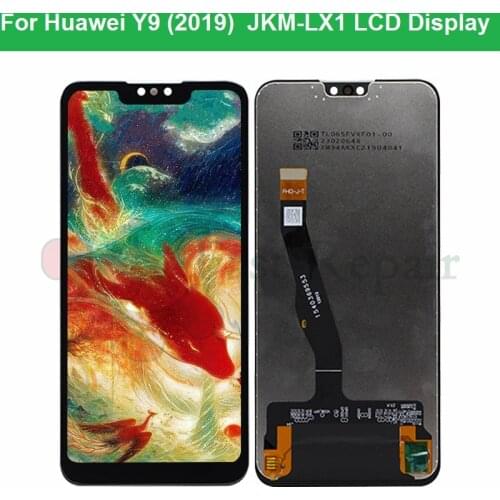 6.5' LCD with Frame Replacement for HUAWEI Y9 2019 lcd Display Touch Screen Digitizer Assembly for y9 2019 JKM-LX1 JKM-LX2 lcd