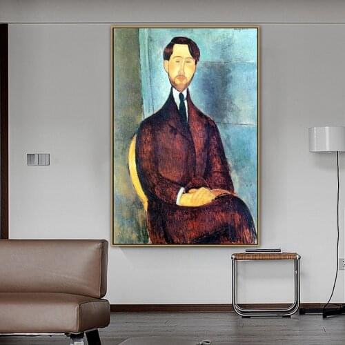 Amedeo Modigliani Old Famous Master Artist Leopold Zborowski Canvas Painting Poster Print for Home Wall Decor Wall Art No Frame