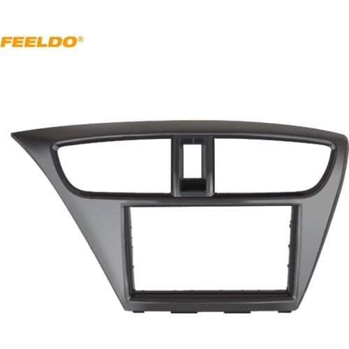FEELDO 2Din Car Radio DVD Dash Frame Fascia for Honda Civic (European,LHD) Stereo Panel Bezel Trim Face Plate Frame Mount Kit