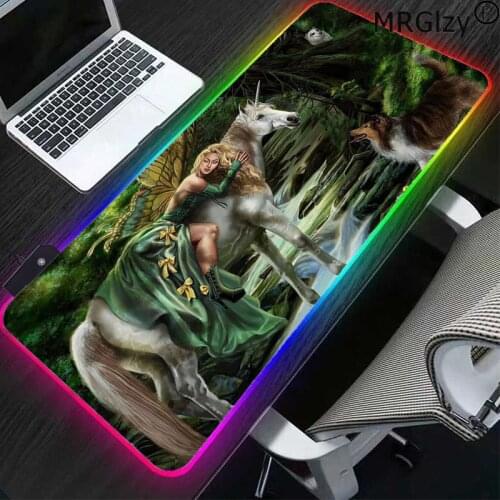 Malaysia RGB anime alfonbrilla raton ordenador big mousepad LED gaming accessories desk mat natural rubber non-slip carpet mat