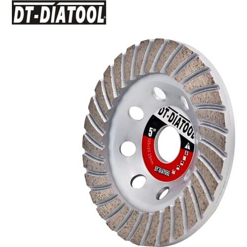 DT-DIATOOL 1pc Diamond Grinding Wheel Disc Bowl Shape Grinding Cup Concrete Granite Stone Cutting Disc Power Tools 5"/125mm