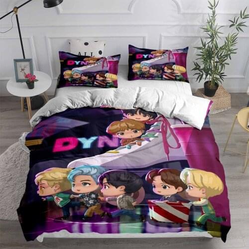Korean Pop Singer Star Jungkook Bedding Set Idol Group Duvet Cover for Adults Bed Cover Bed Set Queen Size Home Bedroom Decor