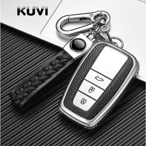 TPU Leather Car Key Case Cover Shell For Toyota CHR C-HR Prado Prius Camry Corolla RAV4 2017 2018 2019 Accessories