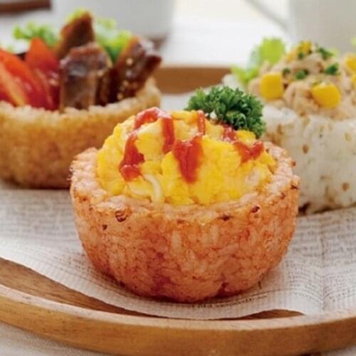 3D Round Cup Form Magic Sushi Maker Machine Bento Maker Japanese Onigiri Rice Ball Mold Press Bento Kitchen Easy Cooking Tool