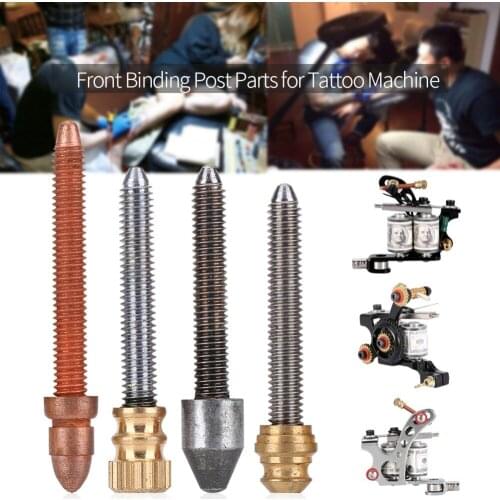 4Pcs/set Metal Contact Screws Tattoo Machine Front Binding Post Parts Accessories For Microblading Pen Temporary Tattoo Supplies
