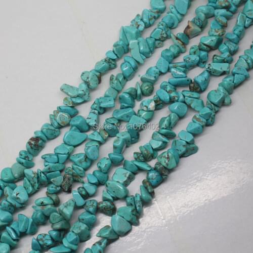Mini. order is $7! 4-11mm Green Turquoises Freeform Macadam Loose Beads 34