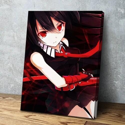 Wall Art HD Printed Japan Anime Canvas Paintings Akame ga KILL Poster Home Decor Modular Gril Pictures For Bedroom Framework