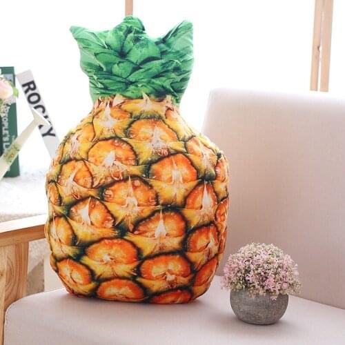 New Simulation Fruit Pillow Pineapple Strawberry Tomato Plush Toy Simulation Printed Fruit Throw Pillow Refresh Sleeping Pillow