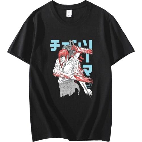2021 New Style Chainsaw Man High Quality Couple T-shirts Comfortable Oversize Tees Unisex Daily Summer Hip -pop Short Streetwear