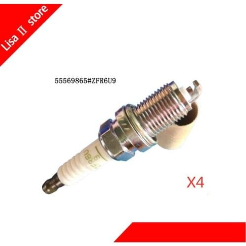 Original 4 PCS Nickel Alloy Spark Plug For Chevrolet Cruze Epica Sonic Opel Astra Zafira 55569865 ZFR6U