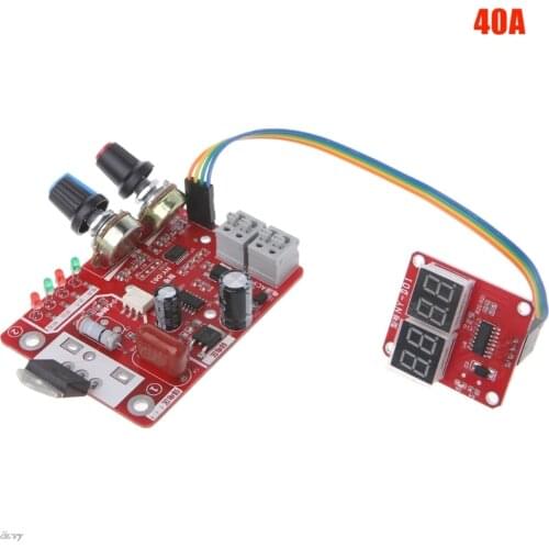 Spot Welder Machine Controller Time Panel Board Time Control Board 40A Current Controller with Digital Display U4LB