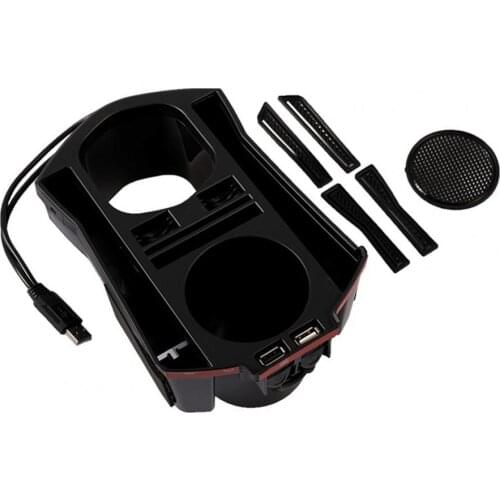 Armrest Box Cup Holder Double USB Interface Storage Box Multifunctional Central Console Water Cup Holder for Honda Civic
