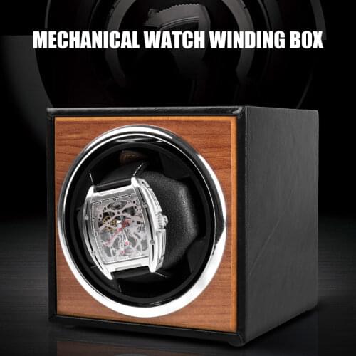 USB Power Supply Black Mechanical Watch Winding Box Motor Shaker Mini Watch Winder Holder Display Jewelry Storage Organizer