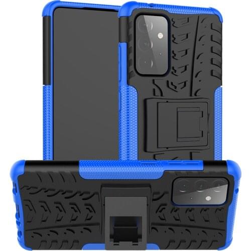 Shockproof Armor Rugged TPU Bumper Shell Coque For Samsung Galaxy A72 A42 A32 A12 5G 4G Case Fundas PC Stand Cover Housing
