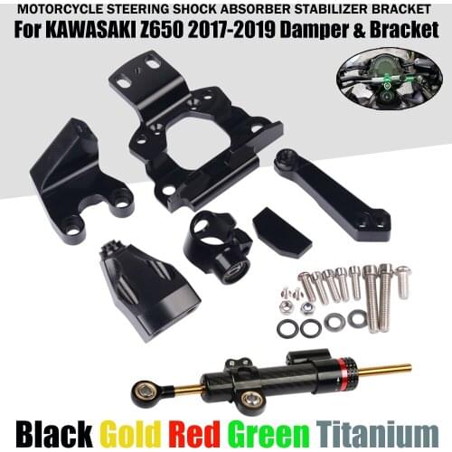 Motorcycle Adjustable Steering Damper Stabilizer Bracket Kit Safety Control Accessories For KAWASAKI Z650 Z 650 2017 2018 2019