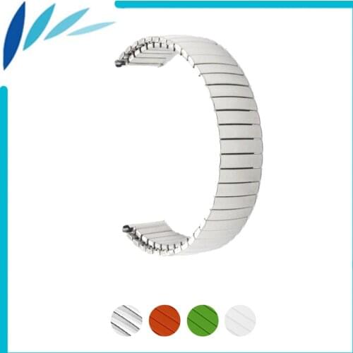 Stainless Steel Watch Band 20mm 22mm 26mm for Luminox Elastic Strap Loop Wrist Expansion Belt Bracelet Silver + Spring Bar