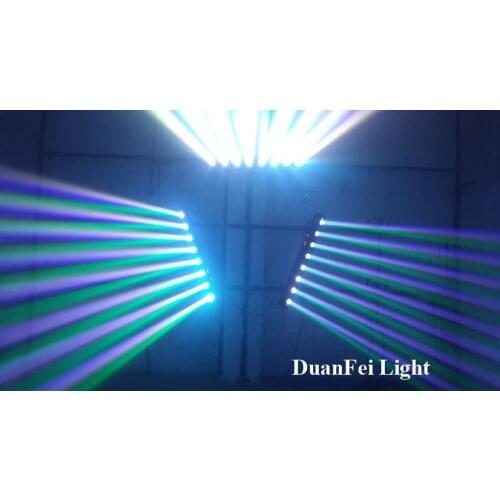 Roadcase) 8pieces dj lyres dmx led moving bar dmx beam light rgbw led beam 8x10w
