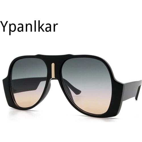 2021 Retro Big Frame Sunglasses Men And Women Hip Hop Trend Toad Mirror Personality Oval Eyewear Oculos