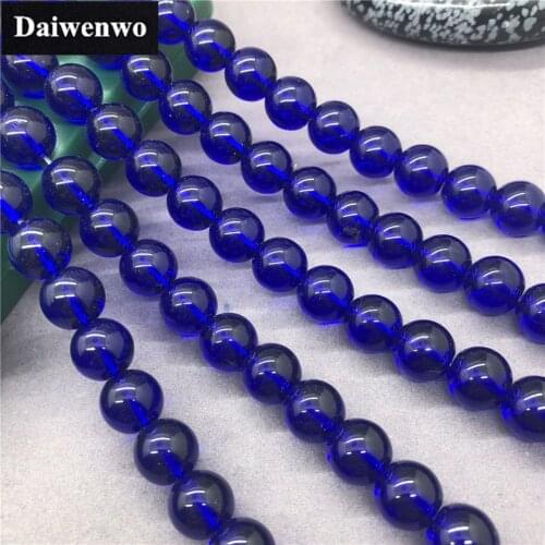 Deep Blue Quartz Crystal Bead 4-12mm Diy for Handmade Bracelet Jewelry