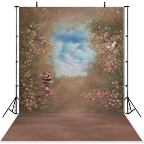 NeoBack Thin vinyl Scenic forest view children Photography backgrounds Printed Studio Photo Backdrops Floral Garden Backdrops