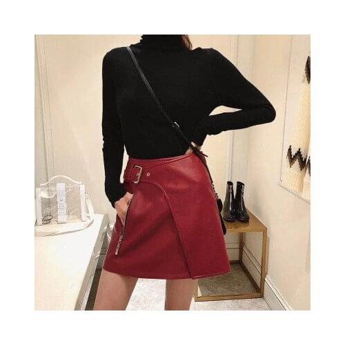 Top brand Fashion Genuine New Sheep Leather Skirt G19 Free Shipping One Piece Promotion high quality