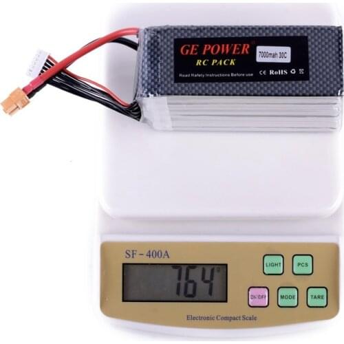 High Quaity GE Power 22.2v 7000MAH 30C 6S lipo battery T plug XT60 plug For RC Quadcopter Upgrade Battery