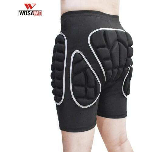 WOSAWE Motorcycle Shorts Leg Protector Support Sports Impact Shorts Skiing Motocross Shorts Hip Protective Bottom Padded Shorts