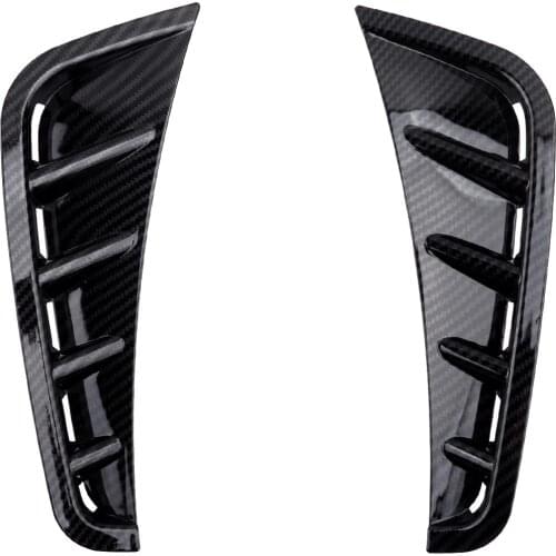 1 Pair Car Front Bumper Side Spoiler Splitter Canard Air Vent Cover Trim Decor ABS Fit For Mercedes Benz C Class W205 2019 2020