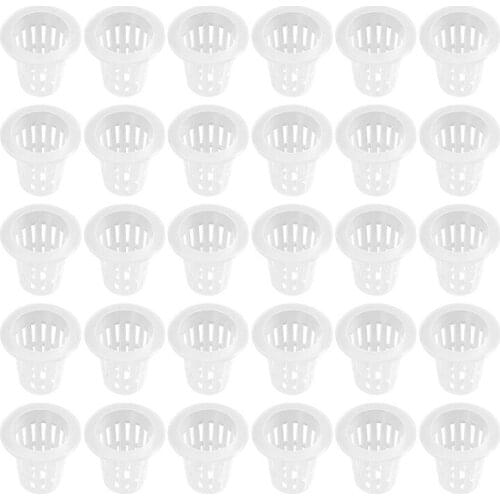 100Pcs Hydroponic orchid Slot Net Pot Slotted Mesh Net Cup Soilless Culture Vegetable Net Pots Baskets Cups orchid Pots