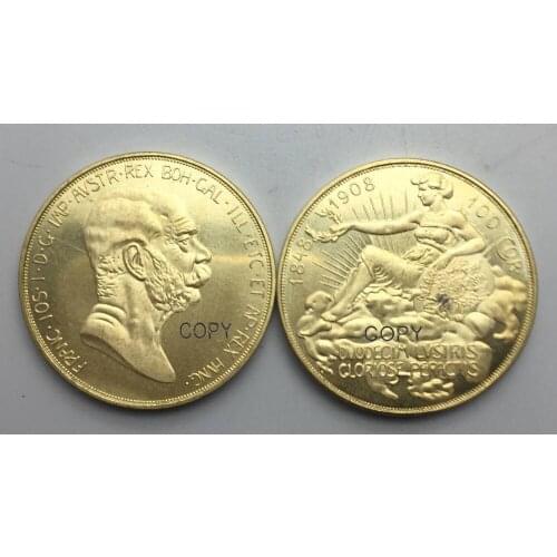 1908 Austria 100 Corona Hungary Franz Joseph 500 pcs Austria 1857 coins 500 pcs total order 1000 pcs