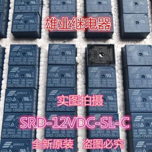 1pcs SRD-12VDC-SL-C 12V Relay 5PIN 10A T73