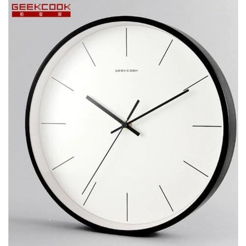 2017 New arrive modern fashion 12 inch large metal wall clocks silent non ticking quartz watch for bedroom living room