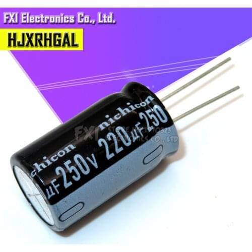 5PCS 250v220uf 220uf250v 18*32 250v 220uf 18x32 Electro Electrolytic capacitor