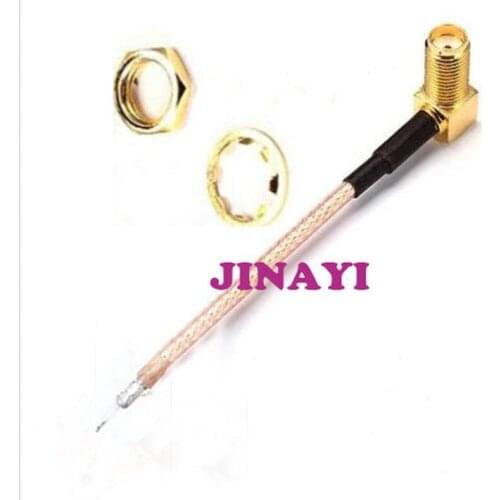 50pcs 10cm RG316 Right Angle SMA Female Jack Single-head Connector Extension Cable