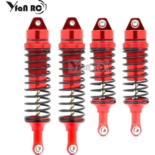 4pcs Slash 4x4 Aluminum Front Rear Shock Absorber For 1/10 RC Truck Assembled Upgrade Parts
