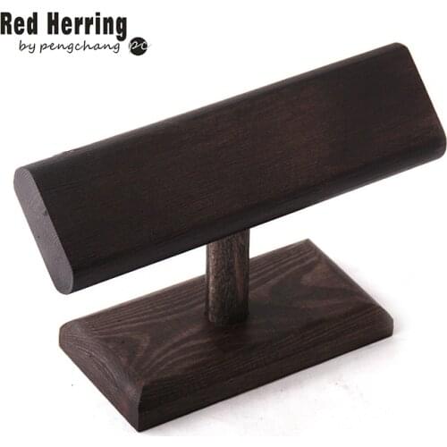 Free Shipping DIY Wood Display Flat T-BAR Watch/Bracelet Jewelry Display Stand Holder in round